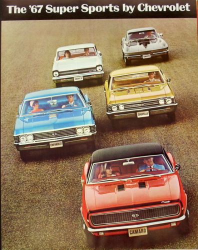 Original 1967 super sports sales brochure ss camaro impala chevelle chevy ii vet
