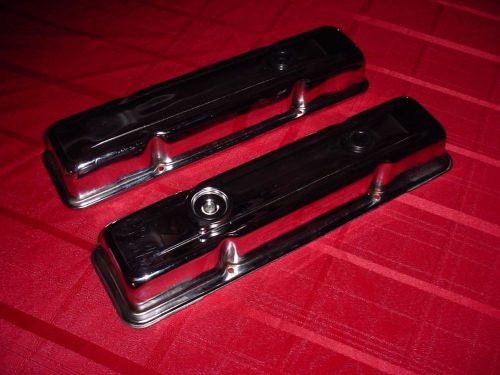 Small block chevy chrome valve covers 302 327 350 cu in engines outside bolts