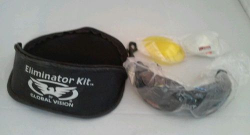 Global vision eliminator goggle kit with interchangeable lenses and case goggles