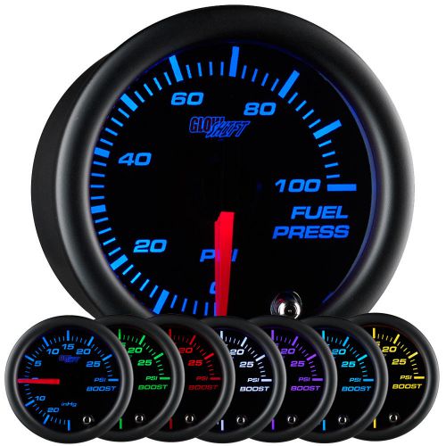 Buy 52mm GlowShift Red Digital LED Fuel Pressure Gauge w. 100 PSI
