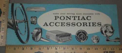 1958 pontiac accessories brochure original