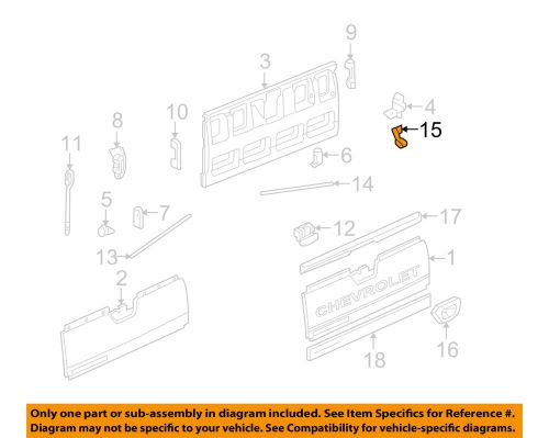 Gm oem tail gate-rod clip 88936987