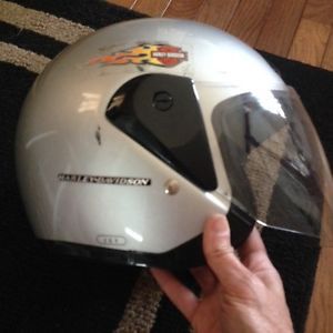Harley davidson silver helmet clear visor large