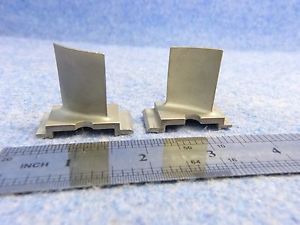 Lot of 2 scrap aviation engine turbine blades only for collectors/art