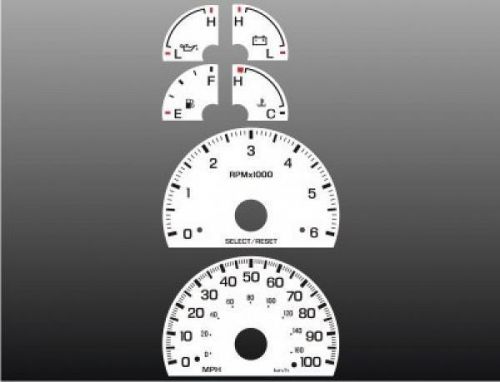 1999-2003 ford f150 expedition dash cluster white face gauges 99-03