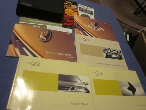 2004 saab 93 nine three owners manual owner&#039;s set w/ case &amp; infotainment