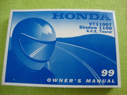 1999 genuine honda vt1100 shadow 1100 a.c.e. tourer owner&#039;s manual oem nice