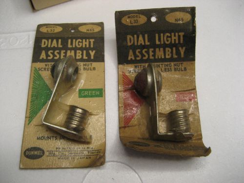 Vintage jeweled dial light assembly panel dash or steampunk red and green new