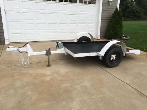 5 x 8 heavy duty tilt bed trailer have title spare hand winch lights all steel 4