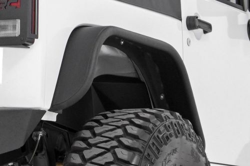 Rough country jeep tubular rear fender flares set 07-16 wrangler jk