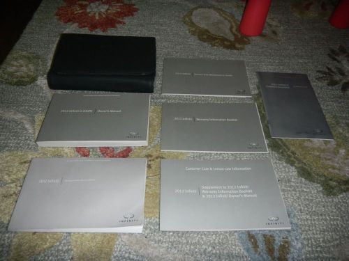 2012 infiniti g37 coupe with navigation owners manual set + free shipping