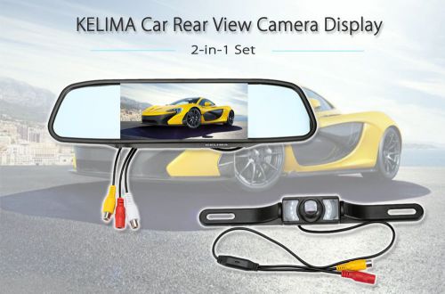 4.3&#034; tft car rear view mirror monitor 7 led night vision reserse backup camera