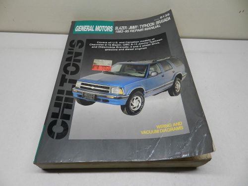 Chilton&#039;s gm blazer jimmy typhoon bravada 1983-95 reapair manual - part # 8139