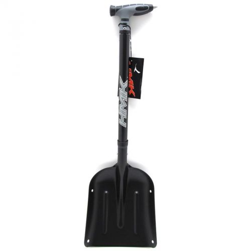Hmk usa l-handle extendable shovel w/ saw - black - snowmobile mountain - new