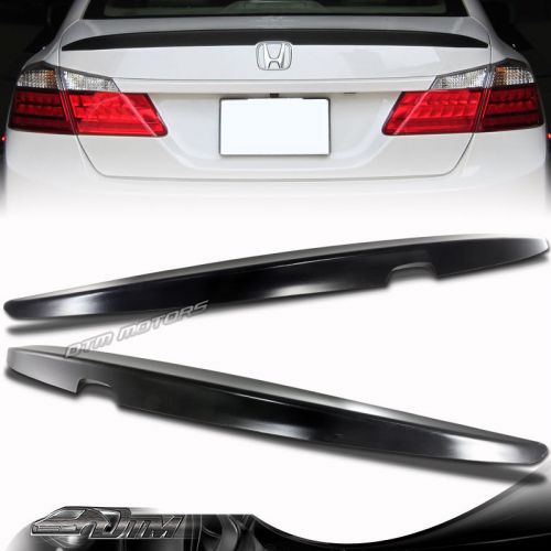 08-12 honda accord sedan 4dr black abs oe sty rear tail deck trunk spoiler wing