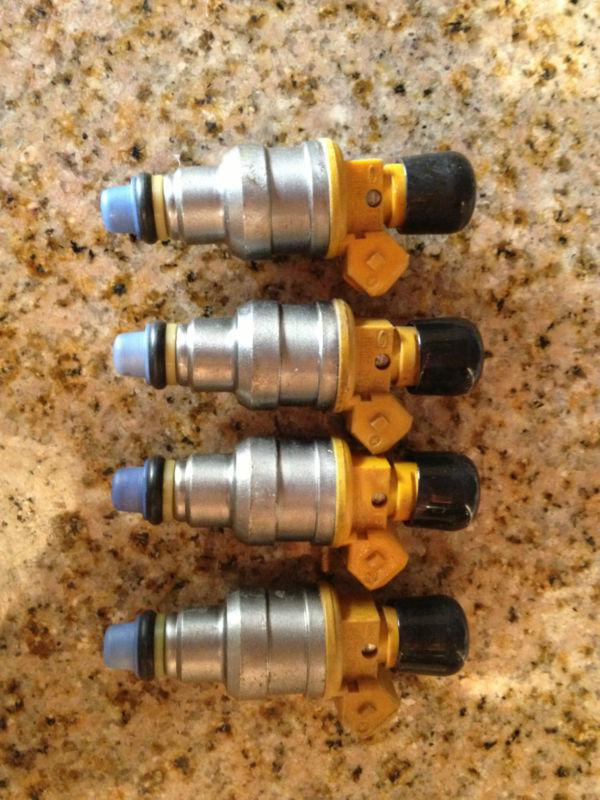 Set of 4 ford jeep lincoln genuine oem bosch fuel injectors 85-97 5.0 5.8 v8