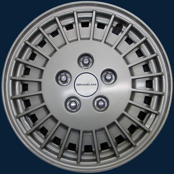 '85-89 pontiac grand am silver 13" 5086 hubcap wheel cover part # 22535802 used