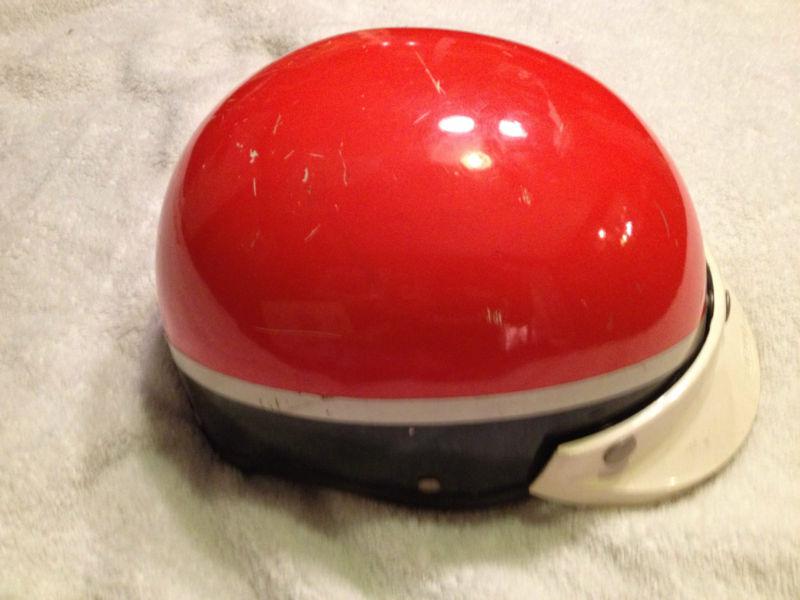 Vtg 60's bell motorcycle biker helmet snell foundation 1968 rare color combo!!