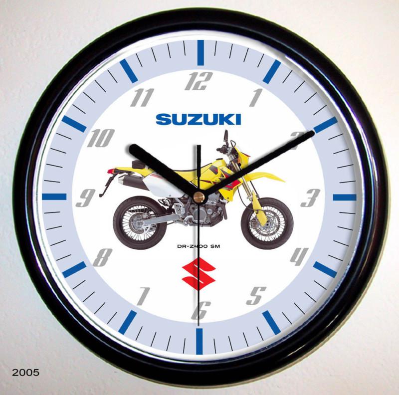 Suzuki dr-z400sm motorcycle wall clock drz400sm super moto drz400 2005 2009 2013