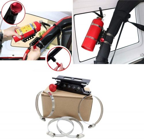Quick Release Adjustable Aluminum Roll Bar Fire Extinguisher Holder Black, US $30.83, image 2