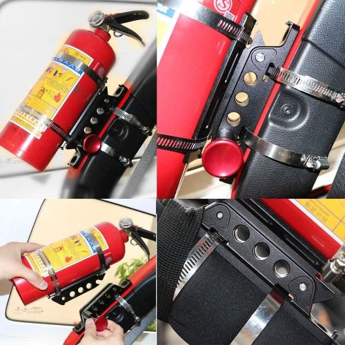 Quick Release Adjustable Aluminum Roll Bar Fire Extinguisher Holder Black, US $30.83, image 3