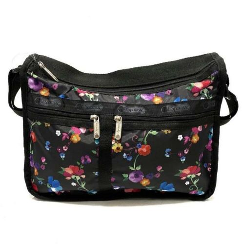 Lesportsac Shoulder Bag - Black Pink Multi Floral Pattern Lesponylon, US $74.90, image 8