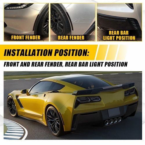 6X Smoke Side Marker Reflector Vinyl Tint Overlay For 14-19 Chevrolet CorvetteC7, US $15.99, image 8