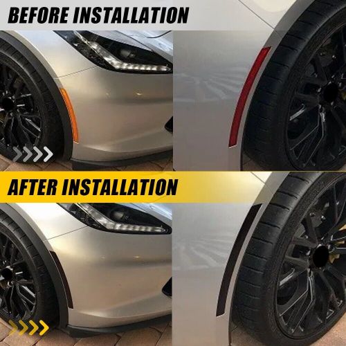 6X Smoke Side Marker Reflector Vinyl Tint Overlay For 14-19 Chevrolet CorvetteC7, US $15.99, image 11