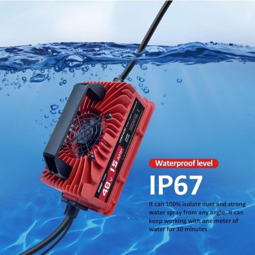 YILEIDE 15 Amp 48 Volt Golf Cart Battery Charger for YAMAHA G19-G22 Carts, US $89.95, image 3