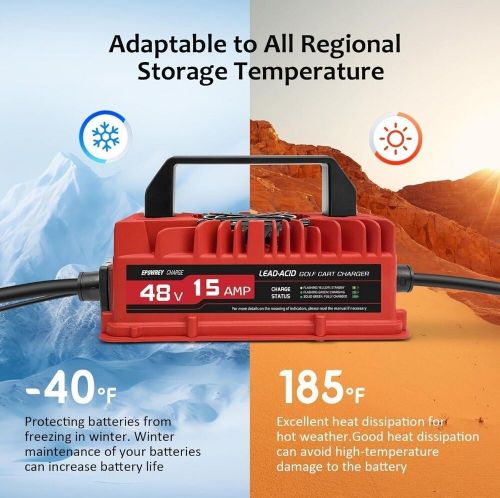 YILEIDE 15 Amp 48 Volt Golf Cart Battery Charger for YAMAHA G19-G22 Carts, US $89.95, image 4