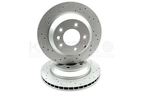 FOR PORSCHE CAYENNE VW TOUAREG CROSS DRILLED FRONT REAR BRAKE DISCS 360mm 330mm, US $, image 2