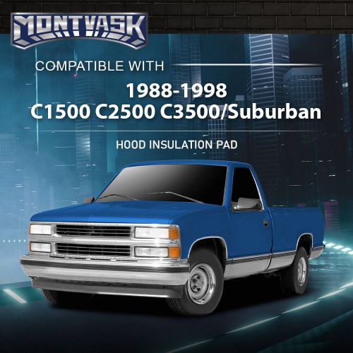 Fit For 1988-1998 Chevy GMC C1500 C2500 C35000 Hood Insulation Pad With Clips, US $63.90, image 7