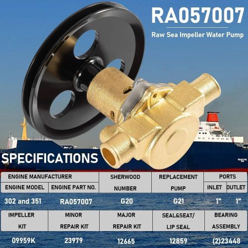 For Sherwood G21 G20 Raw Water Sea Pump 5.0 5.8 302 351 PCM Pleasurecraft FORD, US $195.50, image 11