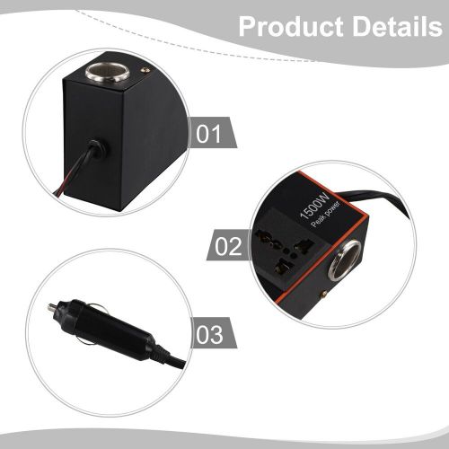 1500w power inverter adapter converter 12/24v to dc 110/220v car chargers trip