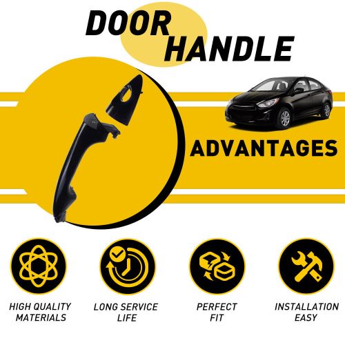 Exterior Door Handle Front Right Passenger Black For 2012-2017 Hyundai Accent, US $12.99, image 3