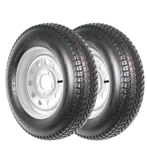 Set of 4 st205/75d15 trailer tires and wheels 15“ 6pr load range c 5 lug on 4.5"