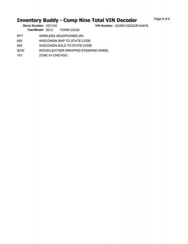 Used anti-theft control module fits: 2012 chrysler town &amp; country theft-locking