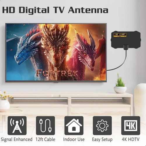 2024 Indoor TV Antenna - Amplified HDTV with Signal Booster, 360° Reception, US $16.99, image 3