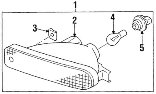 Genuine nissan park lamp assembly 26135-70f25