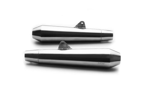 Aew te102 ss matte polished exhaust fit for royal enfield interceptor &amp; gt 650