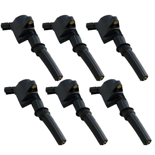 Ignition coil - set of 6 - ford 4.6l 5.4l 6.8l v8 v10 - dg508 - new
