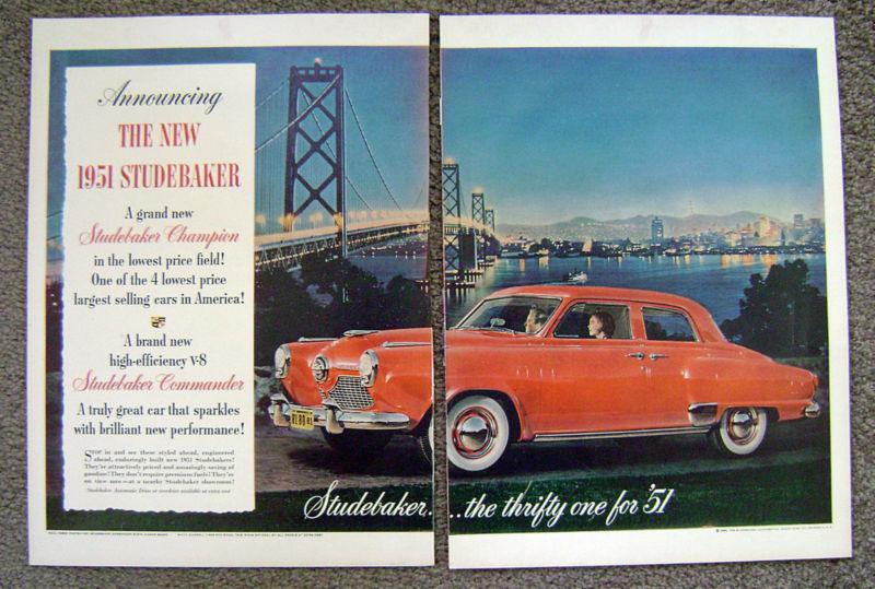 1951 studebaker double page ad