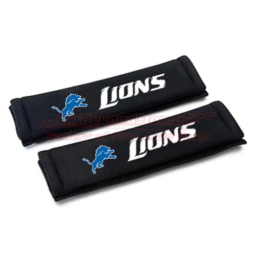 Nfl detroit lions seat belt shoulder pads, pair, licensed + free gift