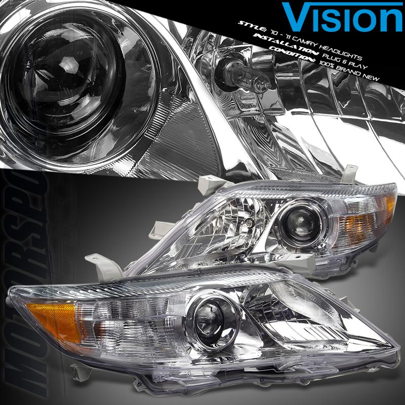 Purchase 20102011 TOYOTA CAMRY CHROME HEADLIGHTS LEFT RIGHT LAMPS XLE