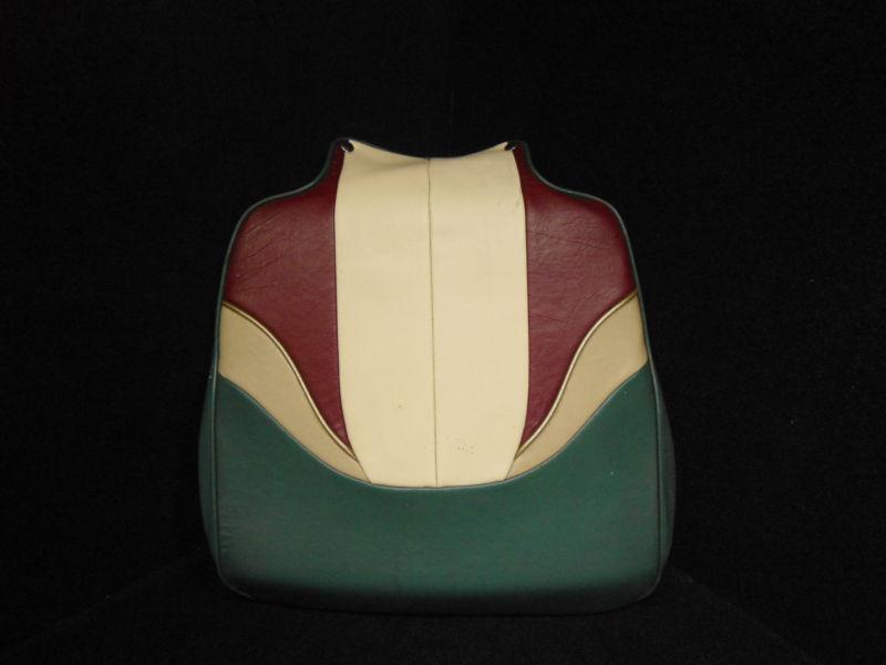 Green/red/beige/white fisher bottom fishing boat seat cover stock # c-lo 34