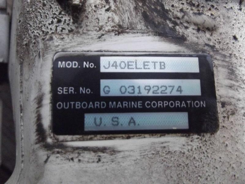1993 JOHNSON EVINRUDE 40HP CABLE RETAINER #0512741 - MOD. #J40ELETB, US $3.99, image 2