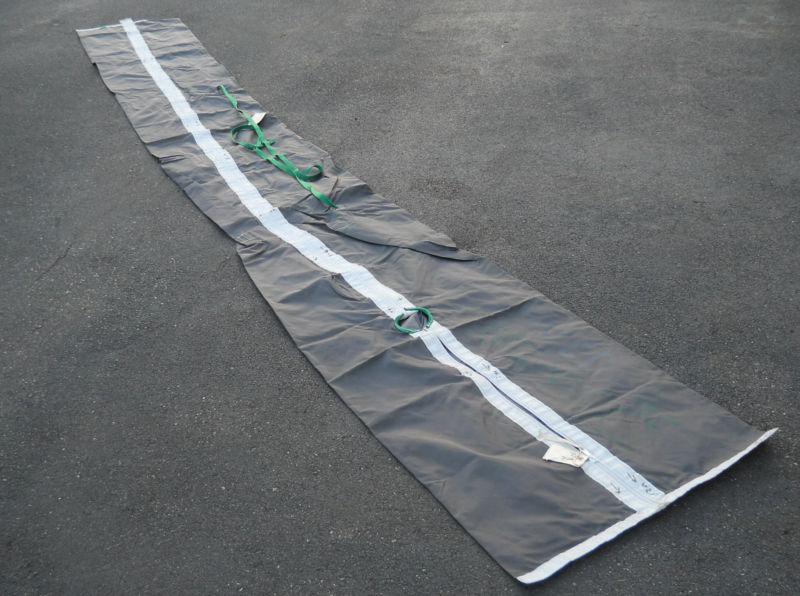 Sailboat sausage bag with zipper 20' long x 2.5" wide color green excellent look