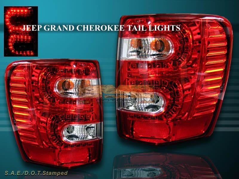 Purchase 9904 JEEP GRAND CHEROKEE TAIL LIGHTS LED RED 99 00 01 02 03