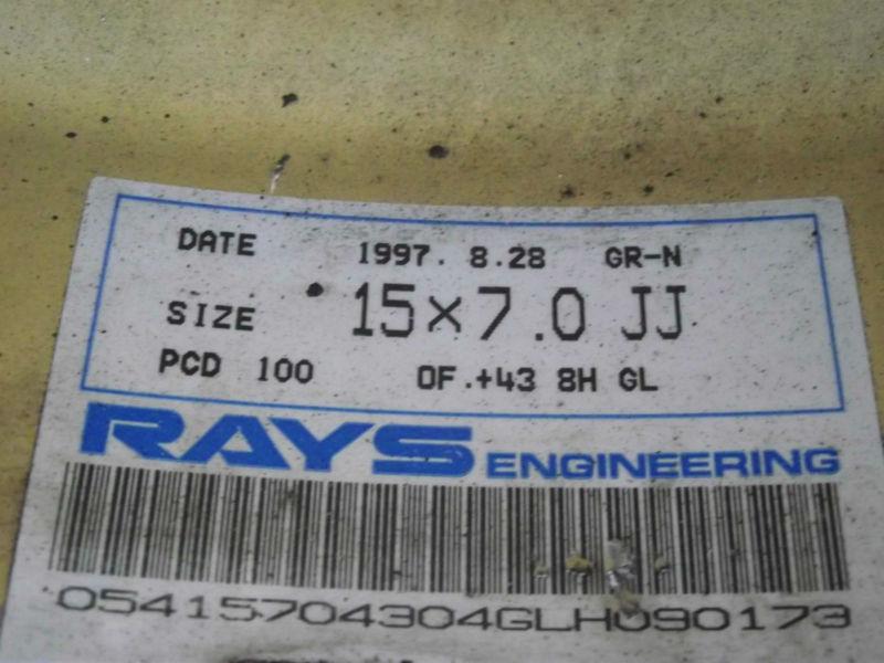 Rims JDM RAYS GR-N, 15x7JJ, 4x100, ET 43, gold, US $625.00, image 7