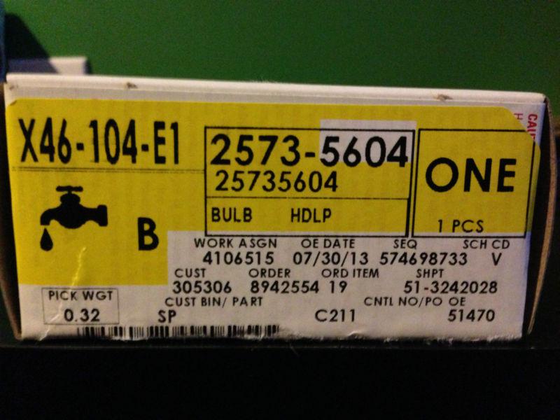 Acdelco headlight item # 25735604 